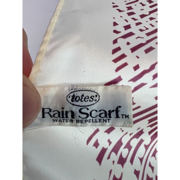 Totes Rain Scarf Geometric Scarf Size 26 inch x 26 inch Purple Lines Polyester - Picture 5 of 16